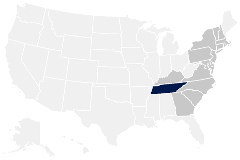 16-State Tennessee Map