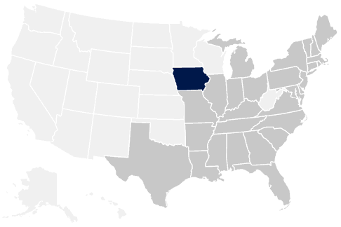 29-State Iowa Map