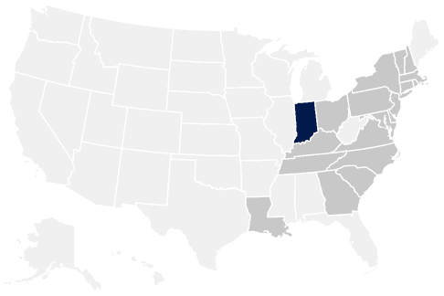19-State Indiana Map