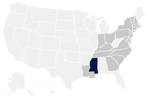 20-State Mississippi Map