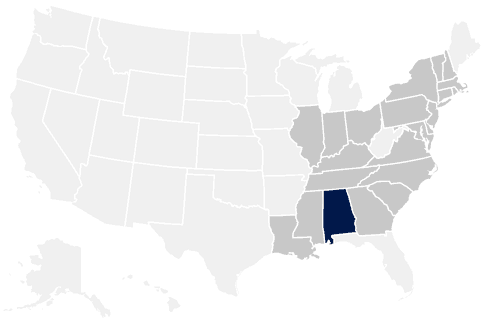 22-State Alabama Map