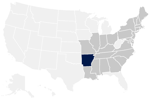 25-State Arkansas Map