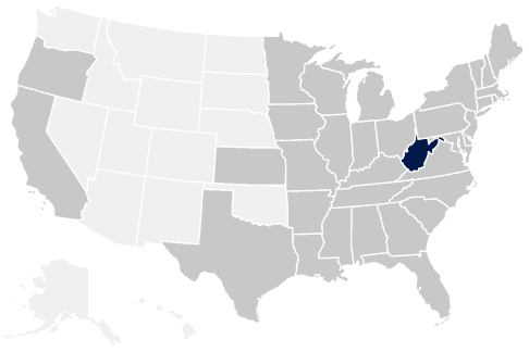 35-State West Virginia Map