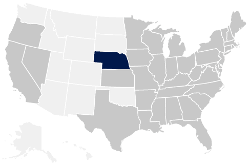 37-State Nebraska Map