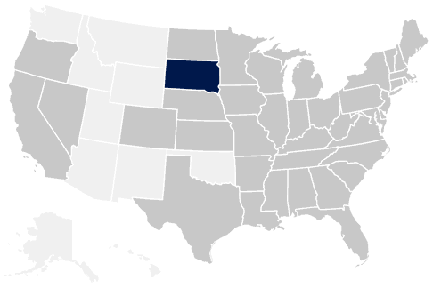 40-State South Dakota Map